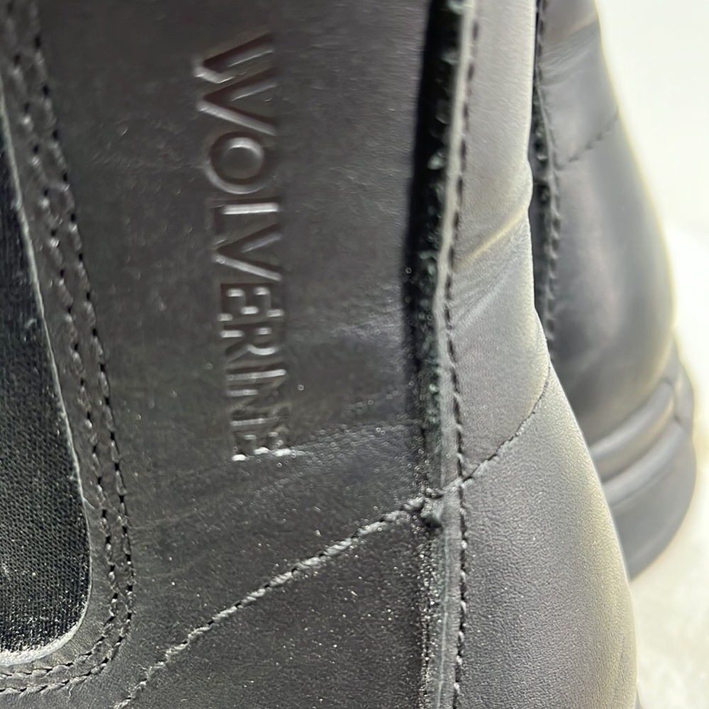 WOLVERINE Black Leather EPX Romeo Safety Toe boots, Size 12 - Picture 10 of 11